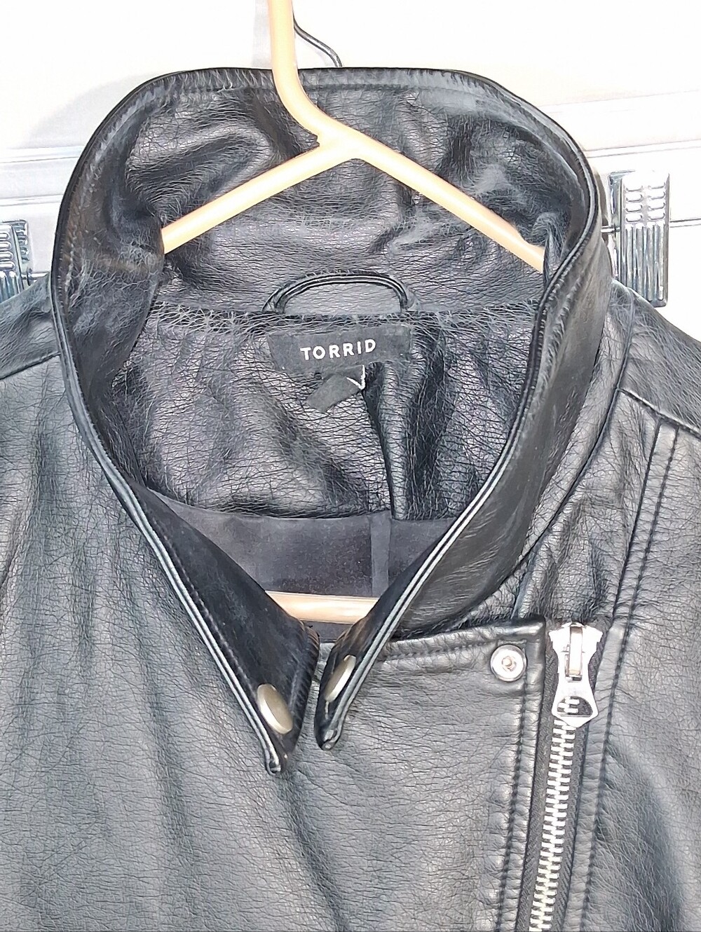 Torrid Size 4 Rebel Moto Bikercore Black Faux Leather Zippered And Snaps Jacket - Picture 11 of 14